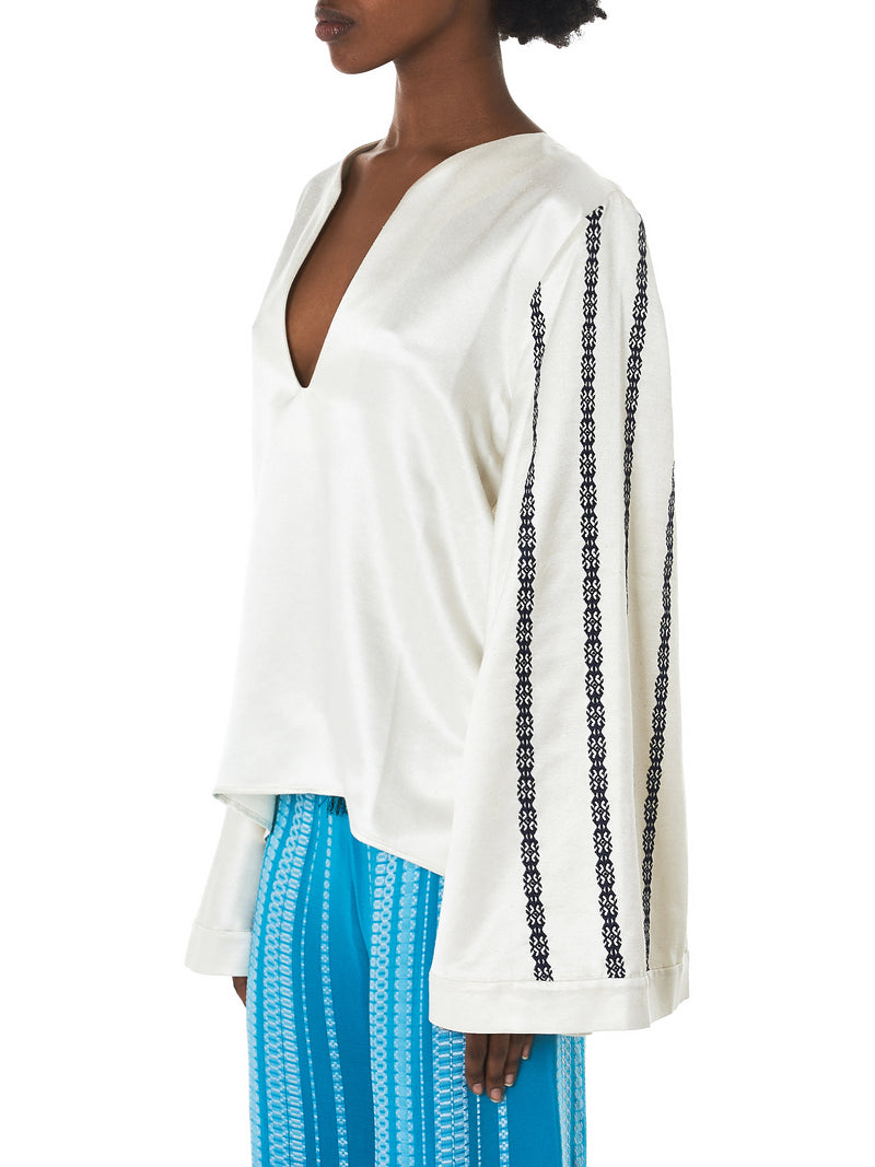 Zeus + Dione Silk Blouse - Hlorenzo Side