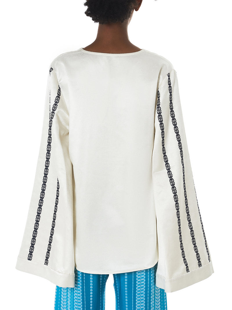 Zeus + Dione Silk Blouse - Hlorenzo Back