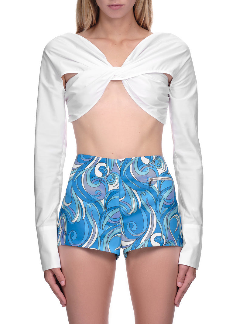 Coperni Cropped Draped Top | H.Lorenzo - front