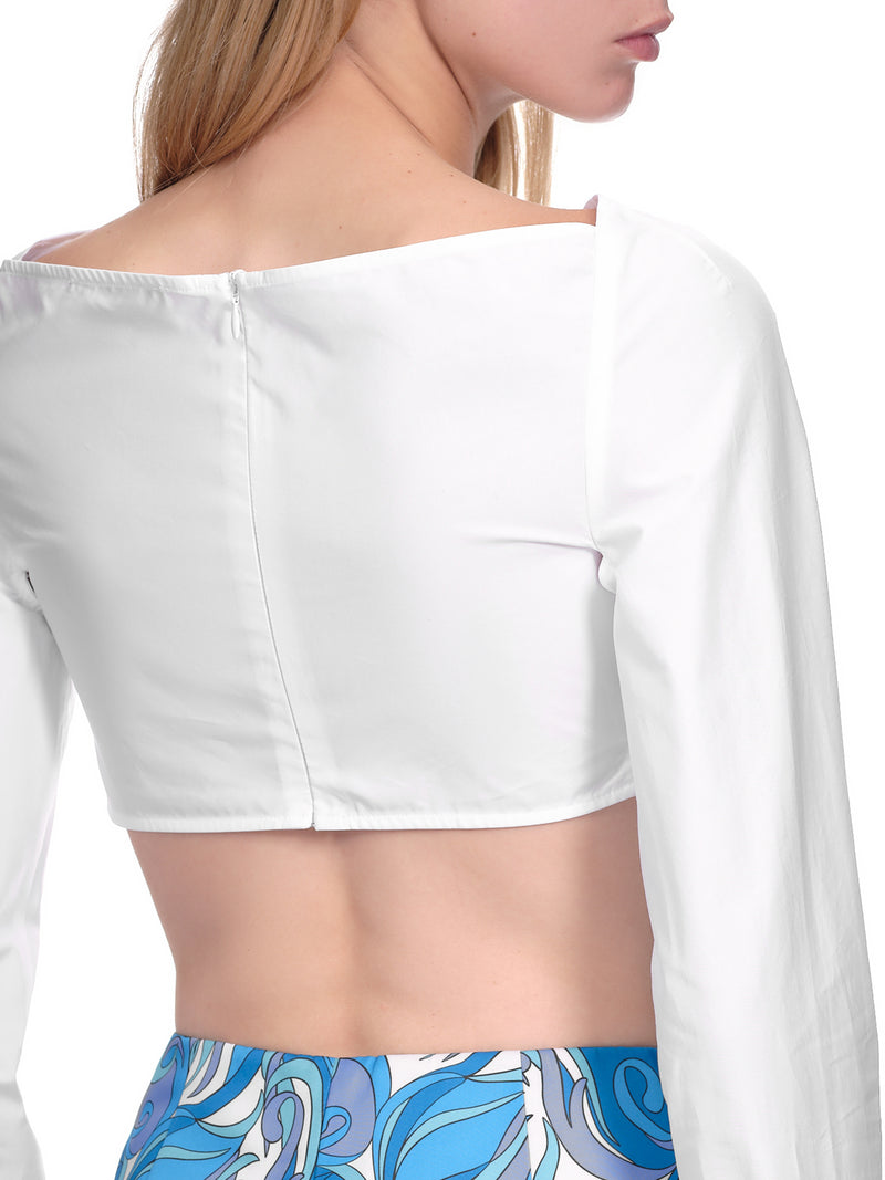 Coperni Cropped Draped Top | H.Lorenzo - detail