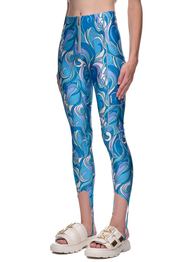 Coperni Paisley Print Stirrup Tights | H. Lorenzo - side