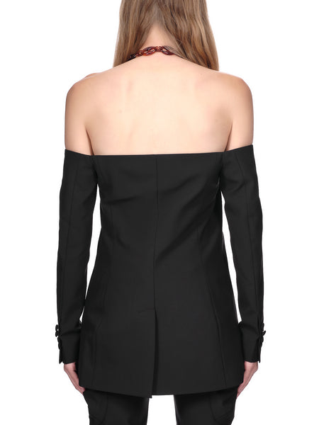 【関税込み】Coperni ブラック Pleated Ribbon ジャケット COP-V27106-BLACK4525986_grande