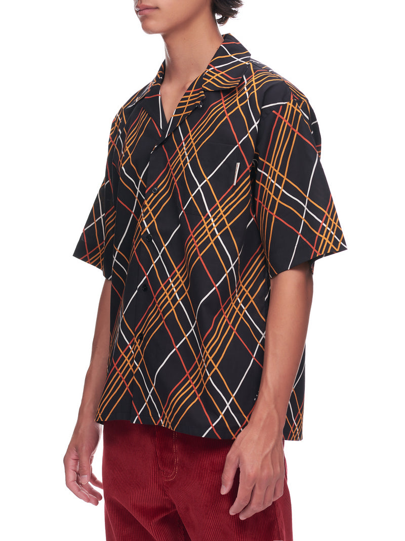 Stripe Bowling Shirt (CUMU0213A0-UTC206-WRN99-BLACK)