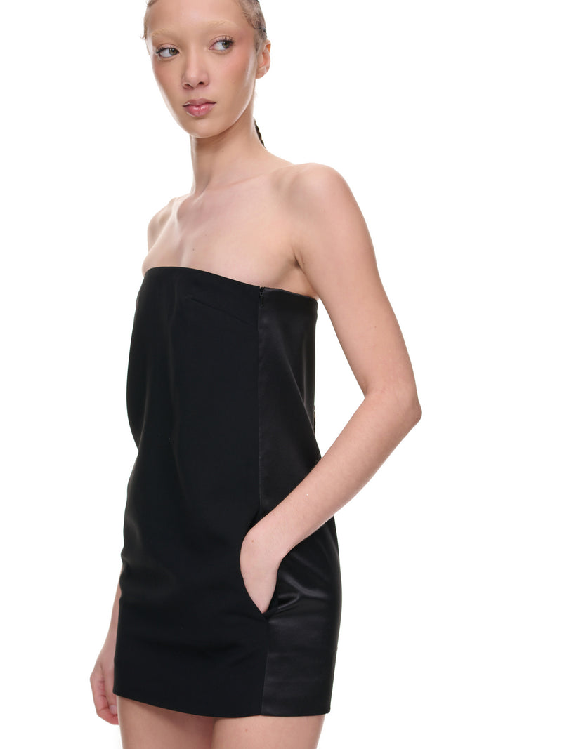 Blaise Mini Dress (D-300-BLAISE-BLACK-CREPE)