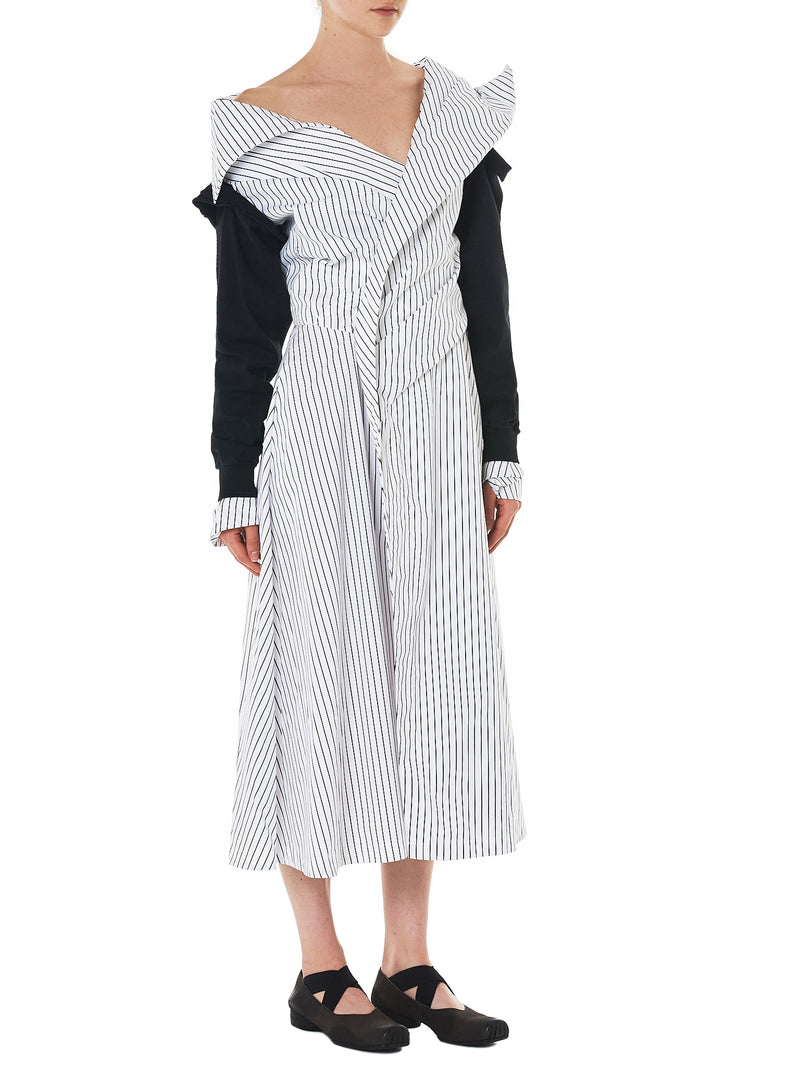 Aganovich Striped Dress - Hlorenzo Style