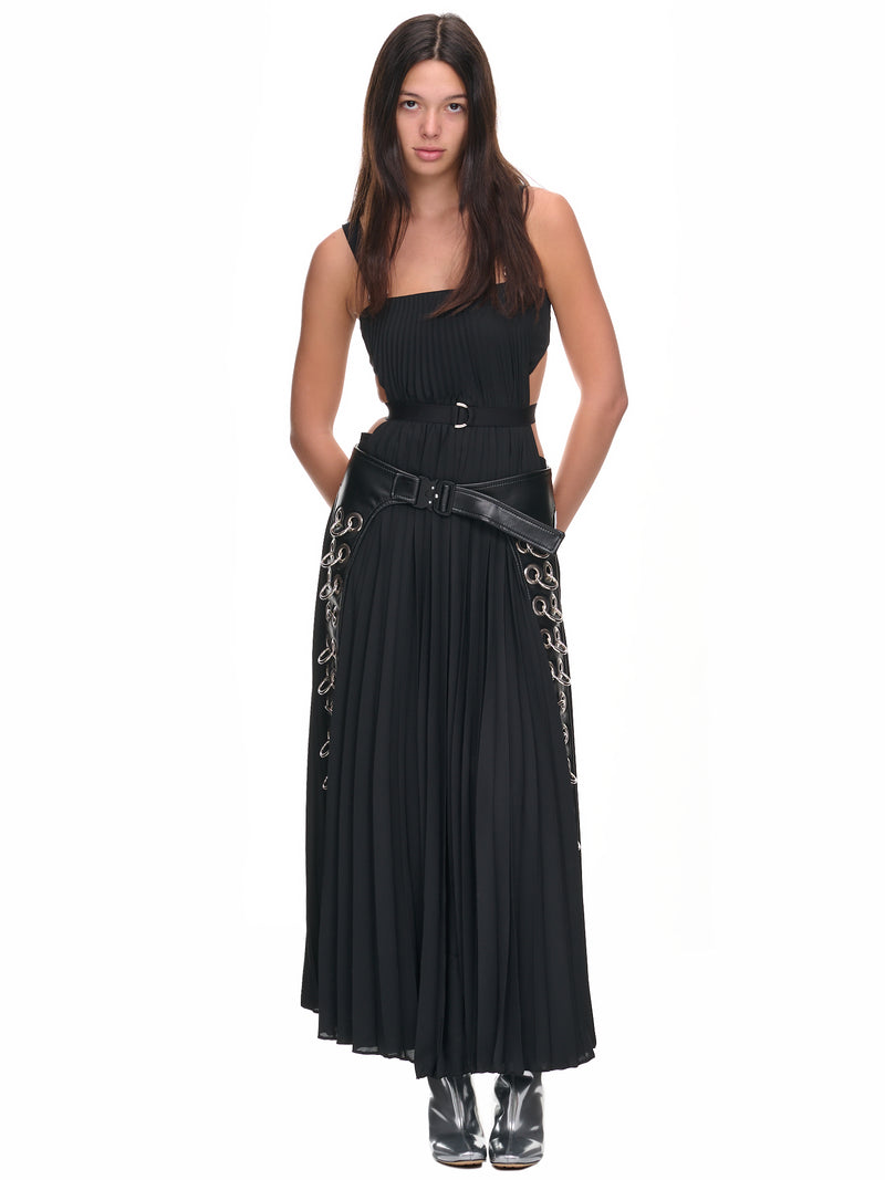 Pleated Dress (DR3996-BLACK)