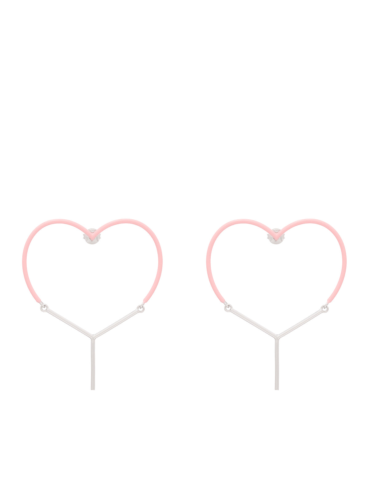 Y/PROJECT Maxi Y Heart Earrings | H.Lorenzo - front