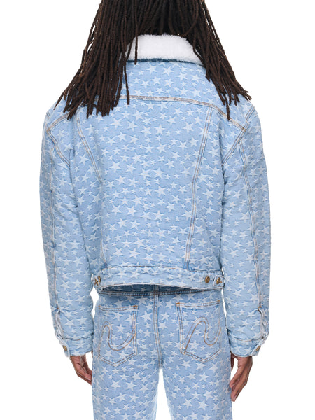 ジャケット ERMANNO SCERVINO DENIM-PRINT JACQUARD JACKET 329492-44570-JUNYA-WATANABE-