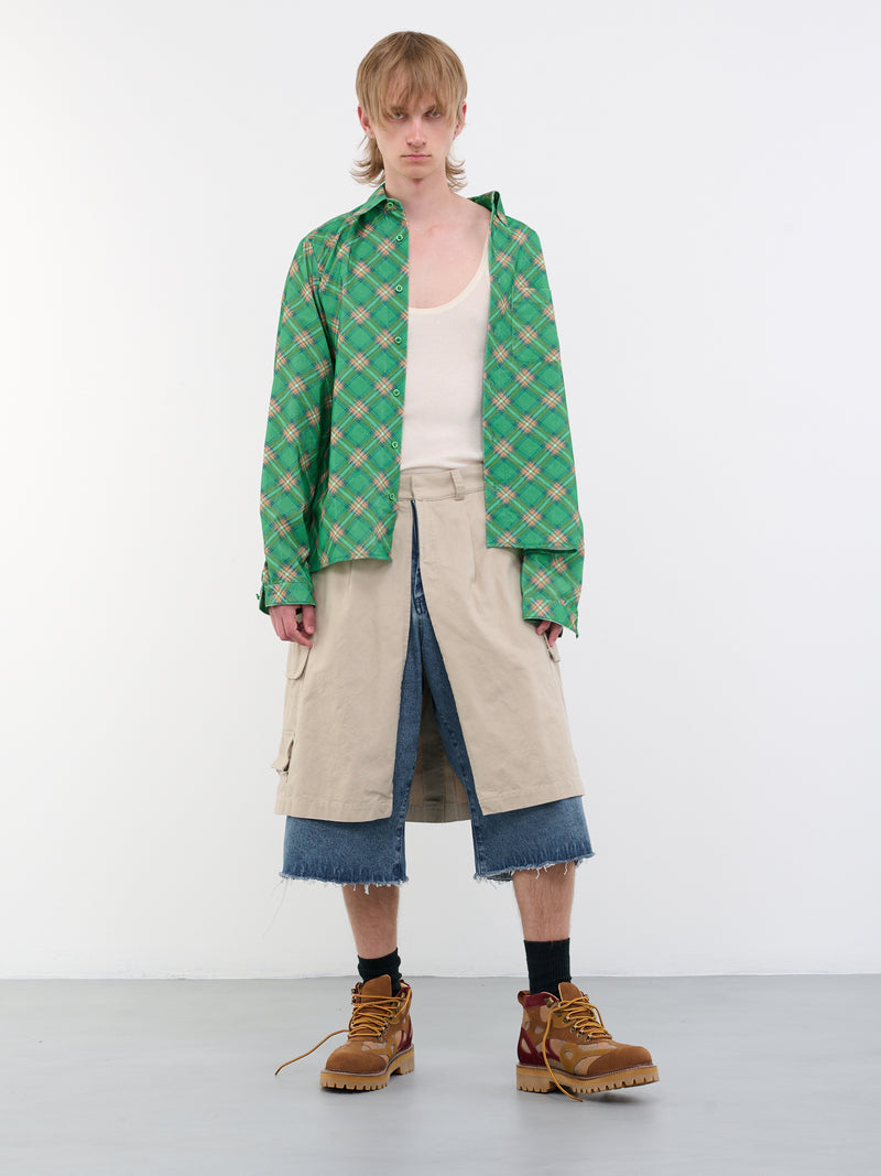 Plaid Shirt (ERL06B007-GREEN-PLAID)