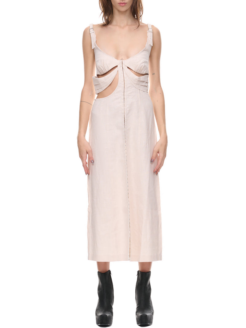 Cut-Out Dress (EV2-2012-ECRU)
