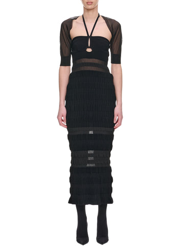 FETICO(フェティコ)のSHEER STRIPE KNIT DRESS(ドレス)の通販