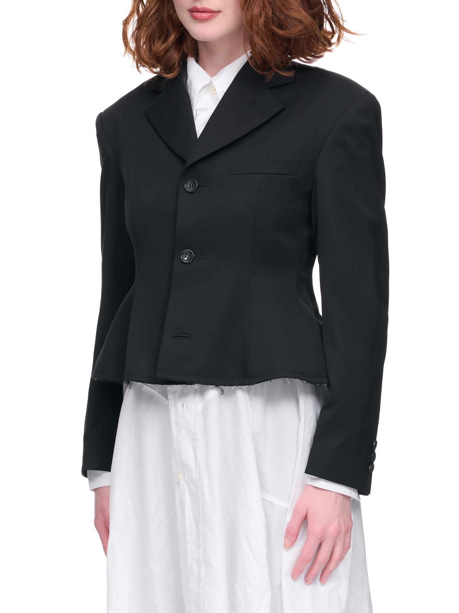 Cropped Suit Jacket (GJ-J010-051-BLACK)