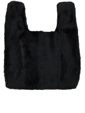 KARA Lamb Shearling Shopper's Bag