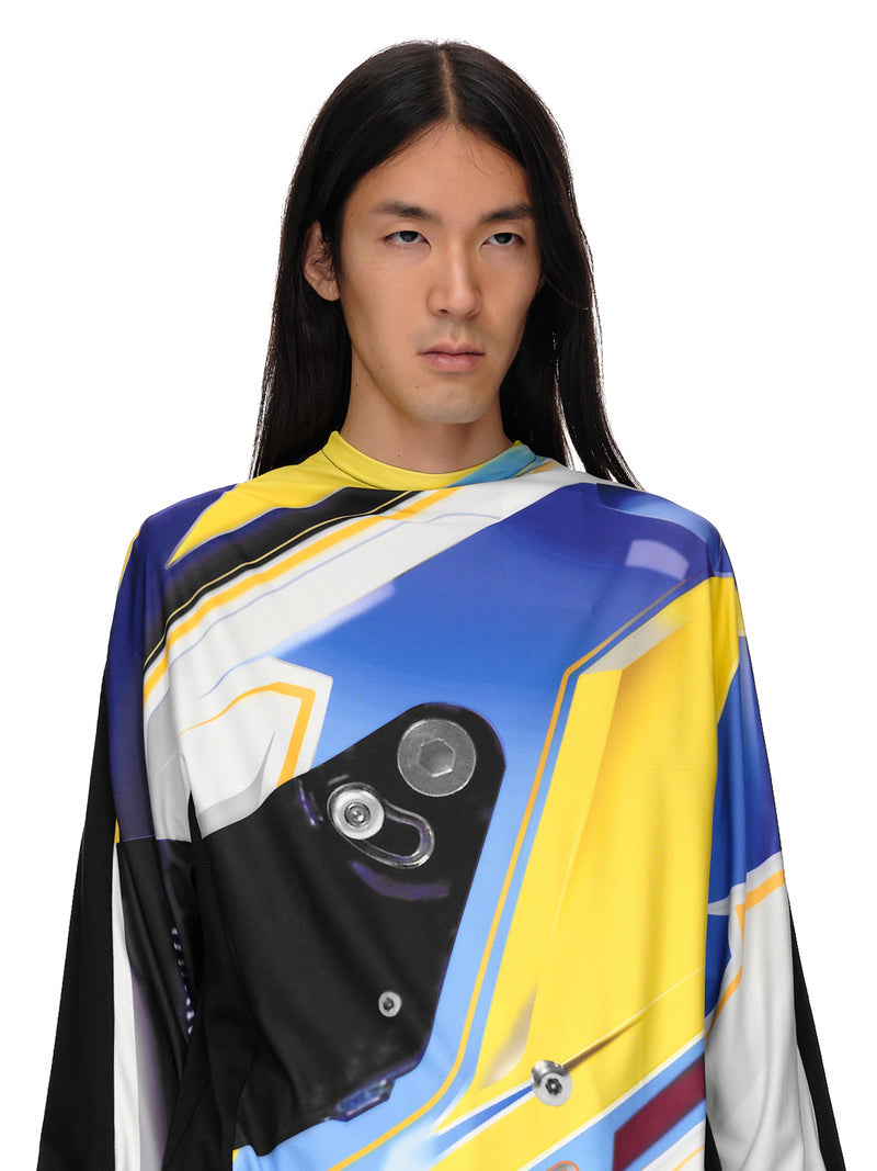 Zilver Helmet Racer Long Sleeve Shirt | H. Lorenzo - detail