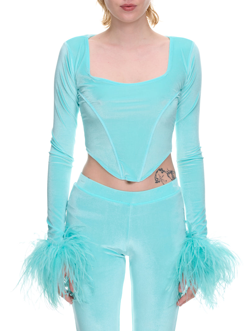 Hot Juicy Velvet Top (HJ2FT-HOT-JUICY-2.0-SKY-BLUE)