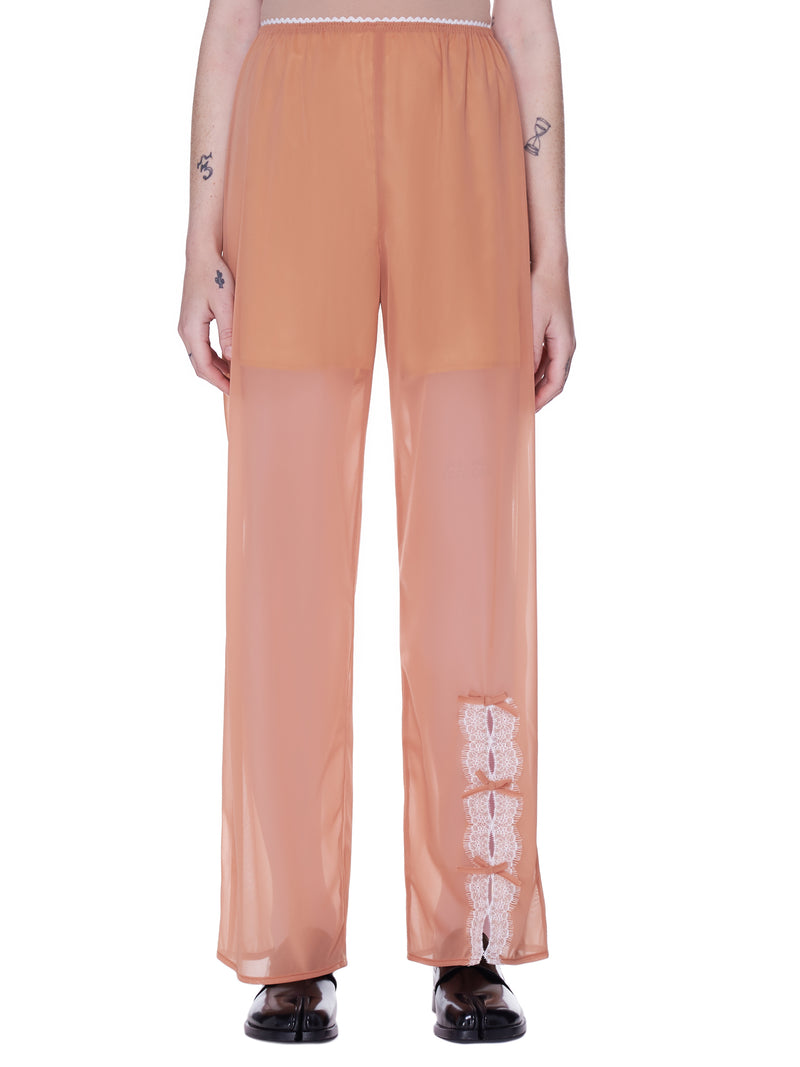 Jenny Fax Sheer Lounge Trousers | H.Lorenzo - front