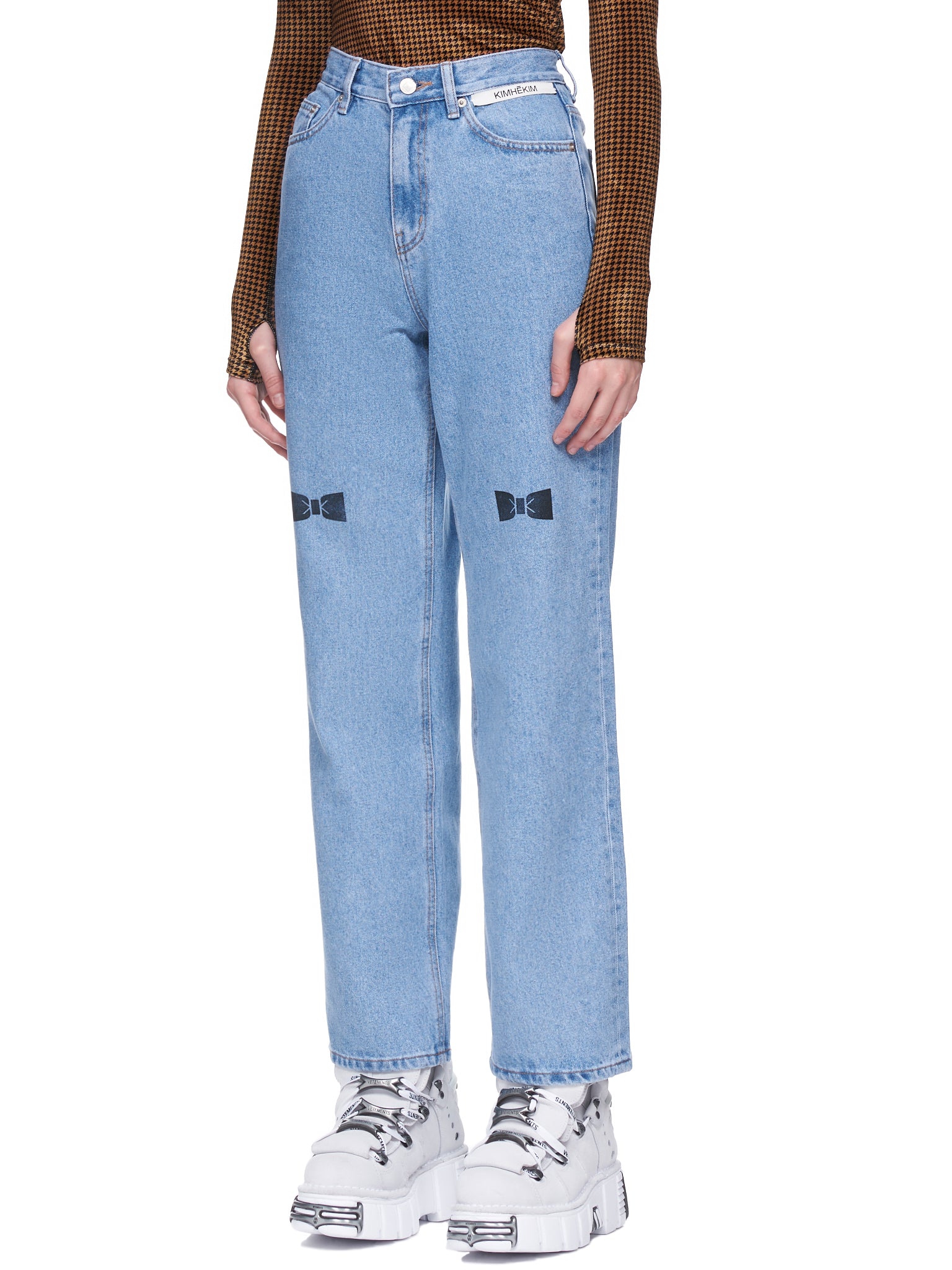 Bow Stamped Jeans (JN012-SB-SKY-BLUE)