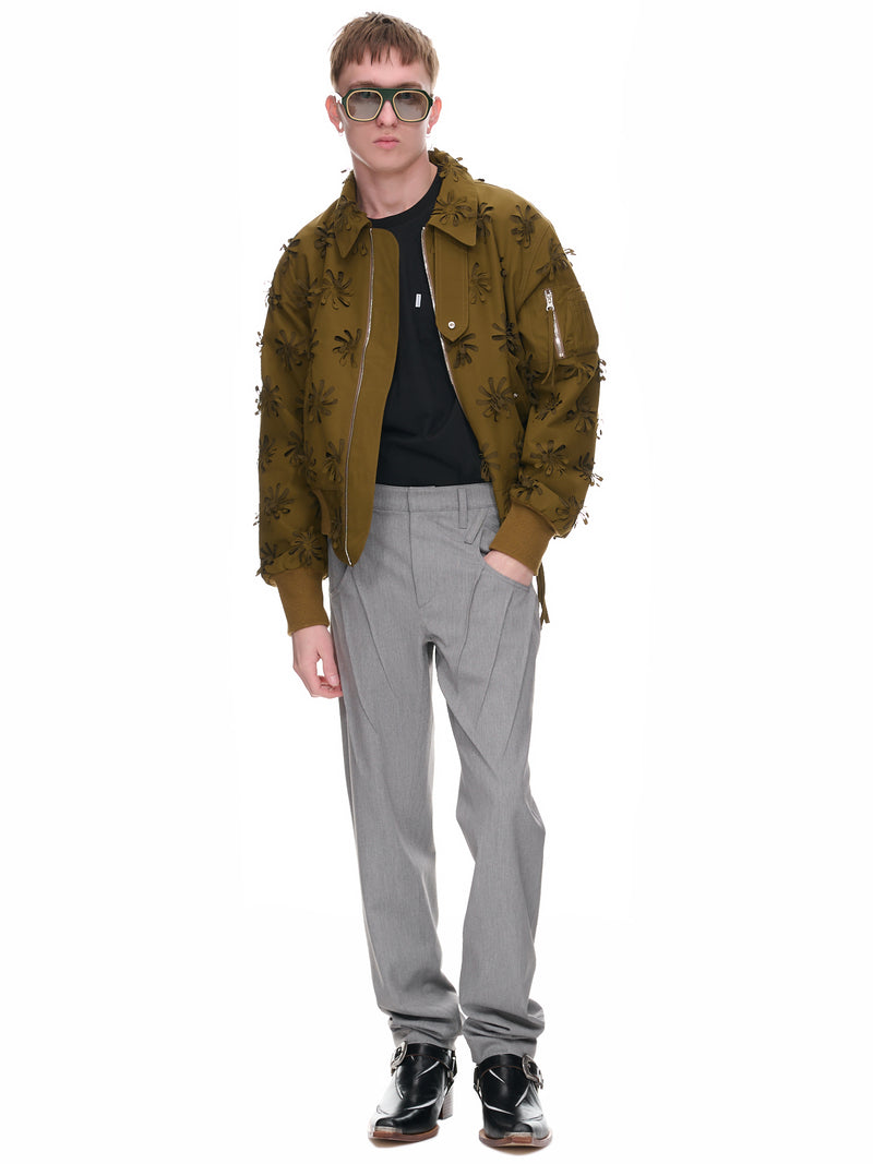 Pleated Wool Pants (JTK-T09-GREY