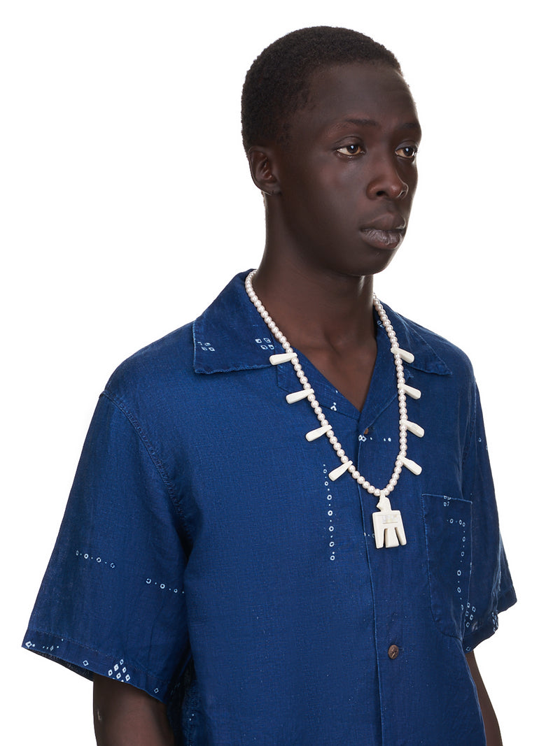 Kapital Santo Domingo Battery Bird Pearl Necklace | H. Lorenzo - styled