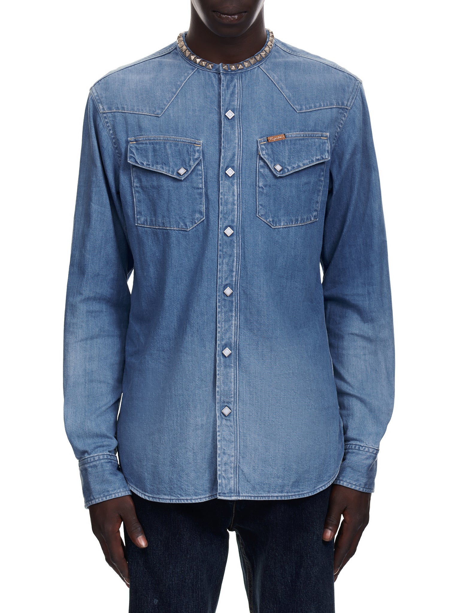 Kapital Stud Collar Denim Shirt | H. Lorenzo - front