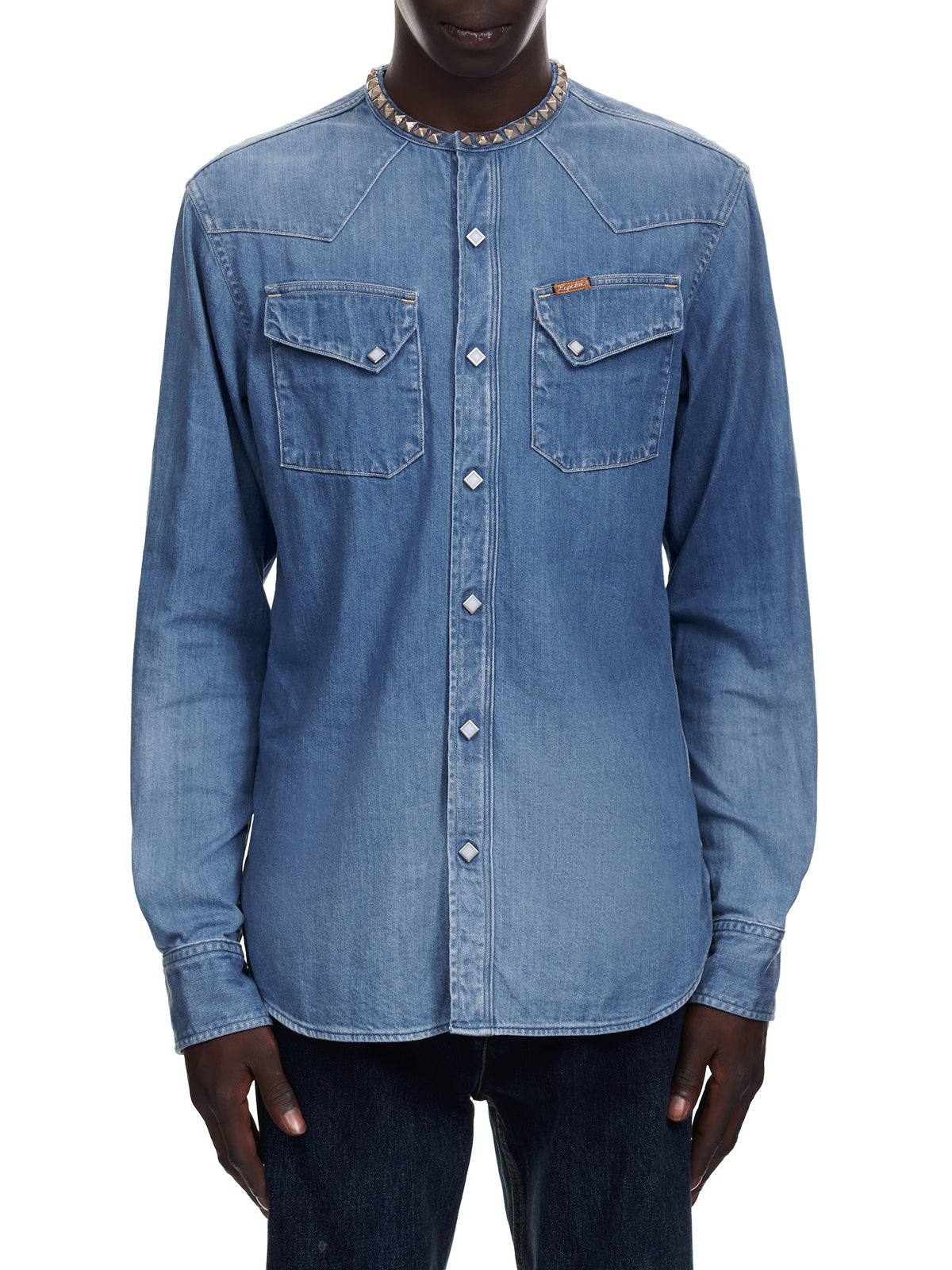 Kapital Stud Collar Denim Shirt | H. Lorenzo - front