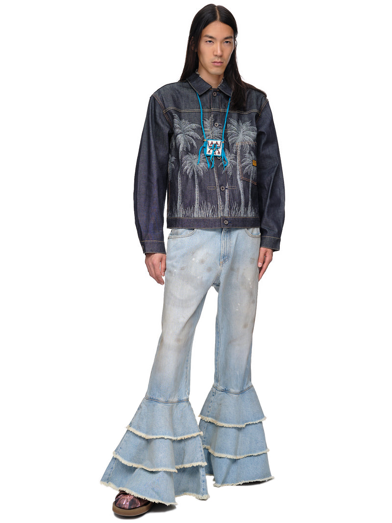 Kapital Palm Tree Jacquard Denim Jacket | H. Lorenzo - styled