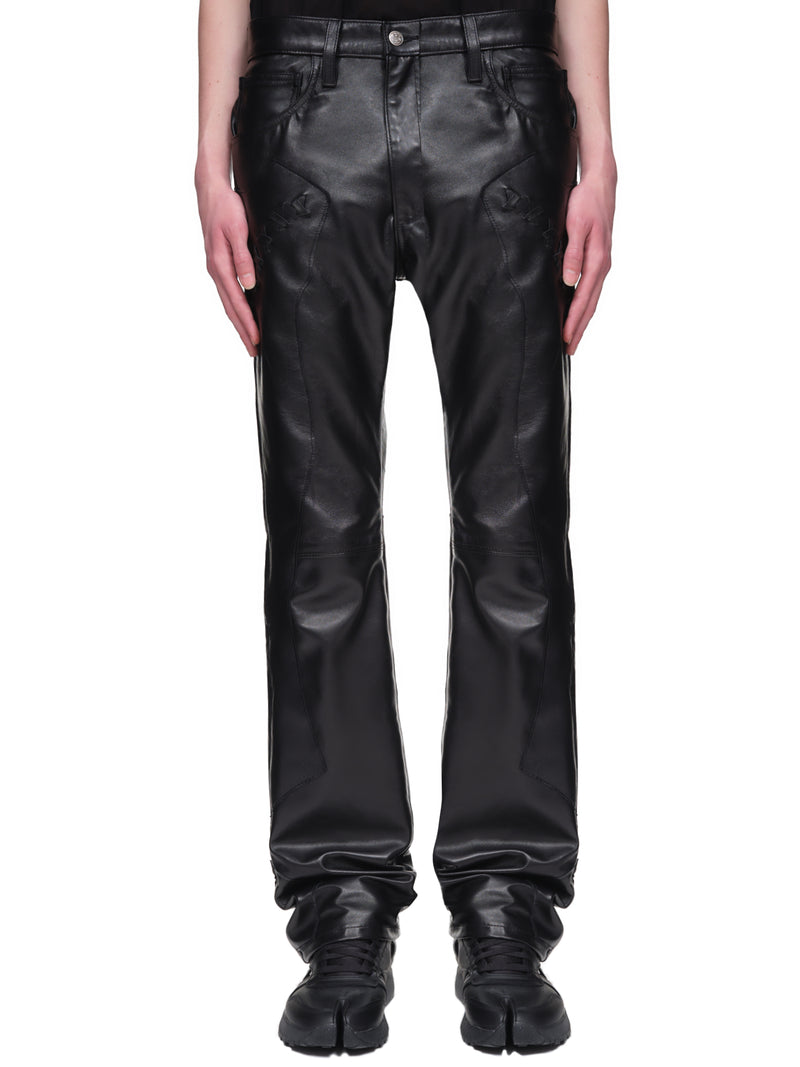 Destroy The Box ﻿Leather Pants | H.Lorenzo - front