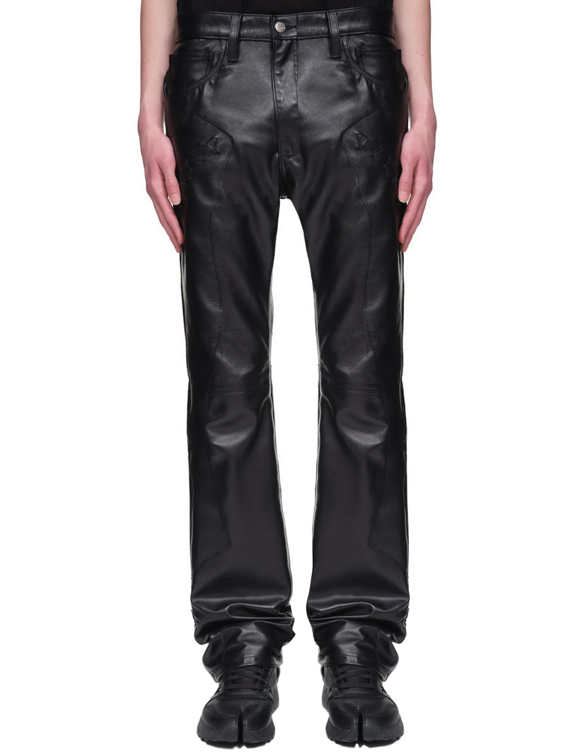 Destroy The Box Leather Pants | H.Lorenzo - front