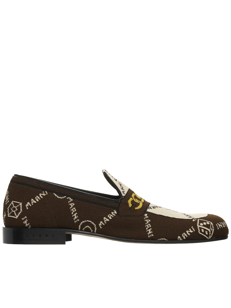 Marni Marnigram Trompe L'oeil Jacquard Moccasins | H. Lorenzo - side