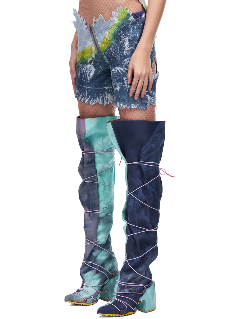 Masha Popova Extended Dye Feather Shorts | H. Lorenzo - side