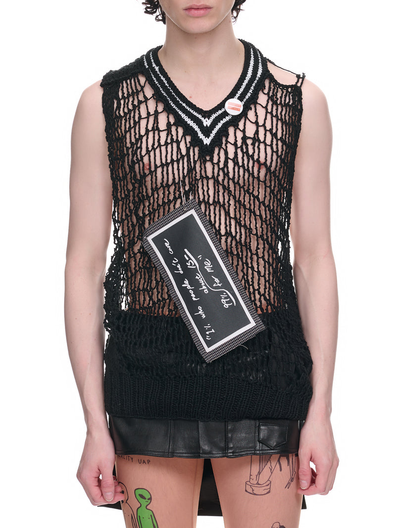 Knit Net Vest (NN17-KN05A-BLACK)