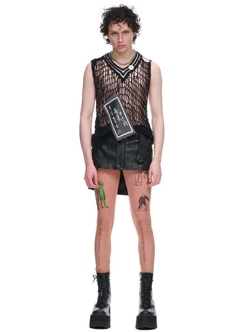 Knit Net Vest (NN17-KN05A-BLACK)