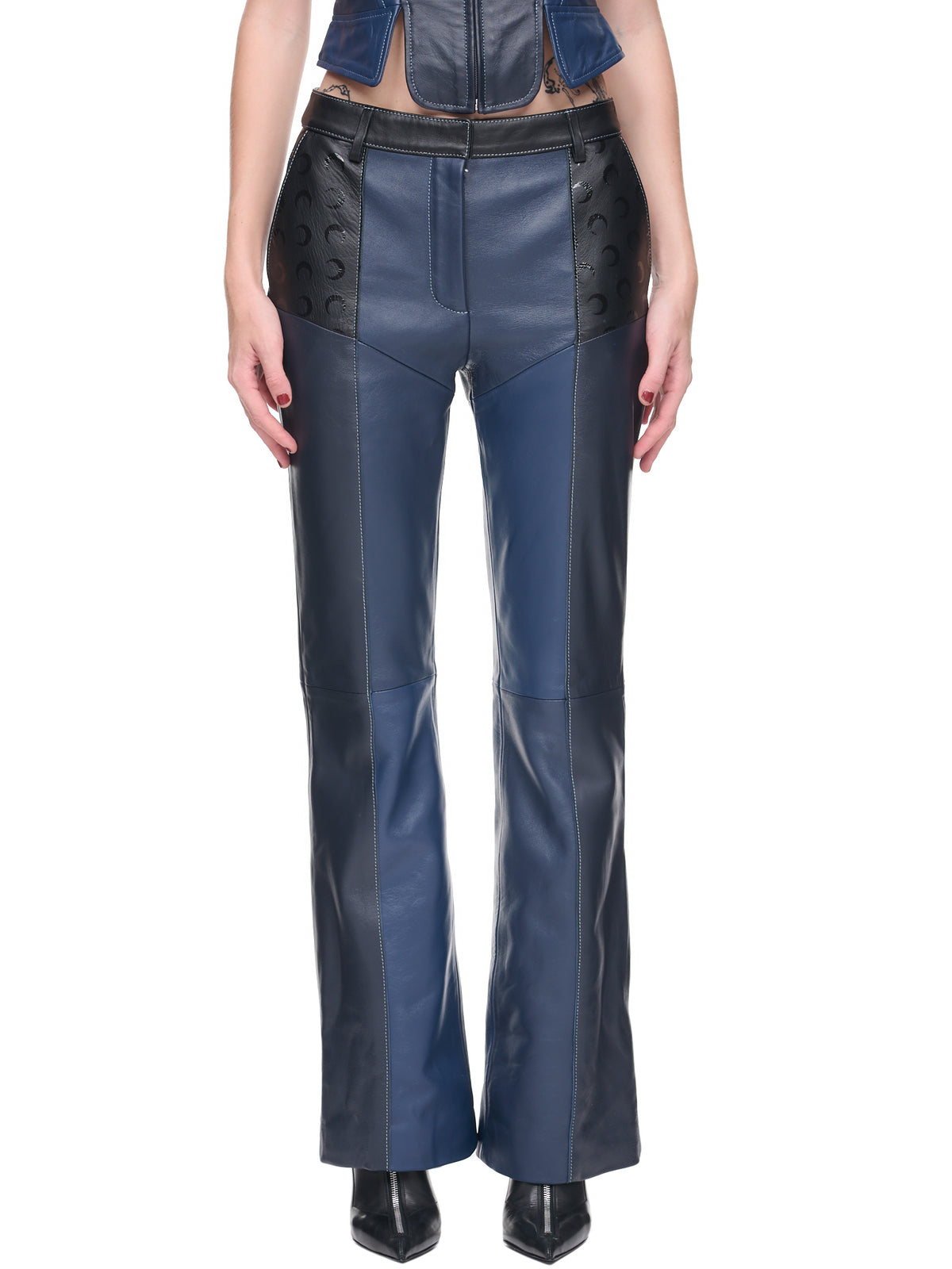 Blue Leather Trousers (P142WU-LEALE0008-BLUE)