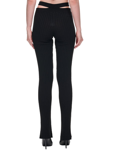 ★FUNFROMFUN★ Peppy Banding Pants Knit Flare Pants (PA06770473-BLACK)