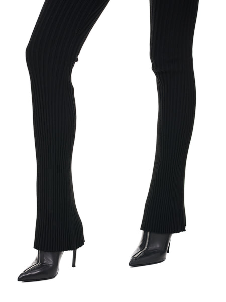 ★FUNFROMFUN★ Peppy Banding Pants Knit Flare Pants (PA06770473-BLACK)