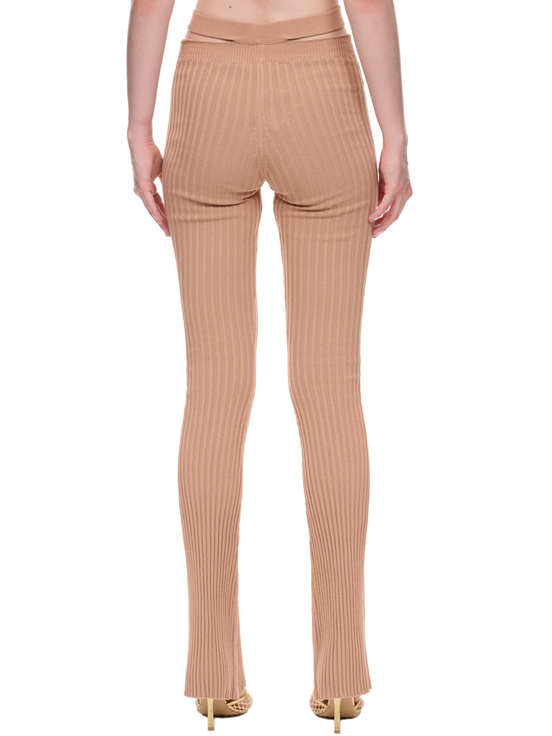 Knit Flare Pants (PA06770476-NUDE)