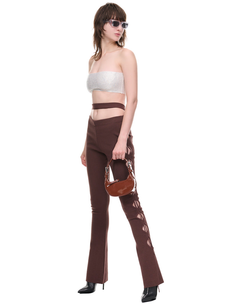 Knit Cut-Out Pants (PA08770477-NUDE)