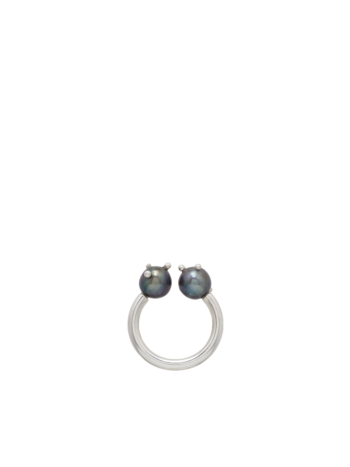 Grey Pierced Pearl Ring (PERLA-PIERCING-GREY-PEARL)