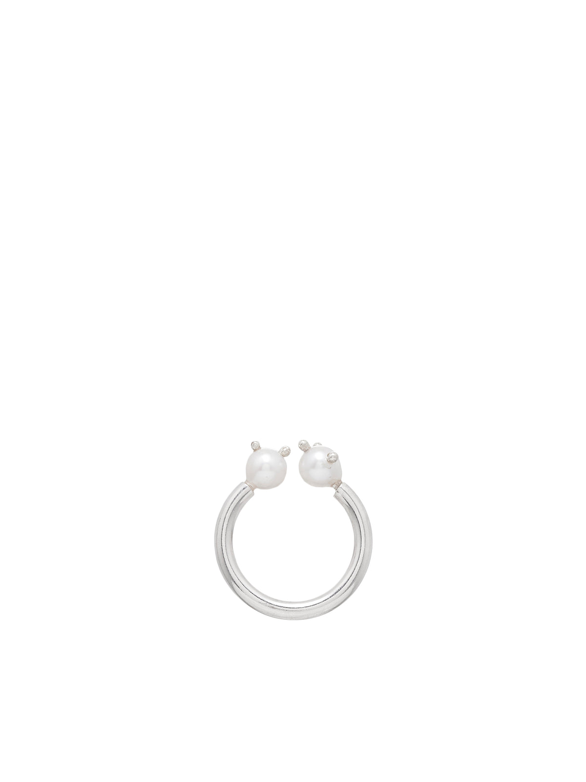 White Pierced Pearl Ring (PERLA-PIERCING-WHITE-PEARL)