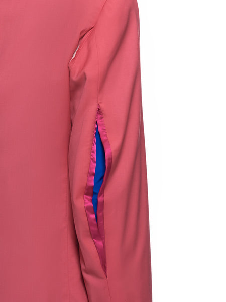Armpit Seam Ripped Blazer (PF-J033-051-DARK-PINK) Armpit Seam Ripped Blazer (PF-J033-051-DARK-PINK)