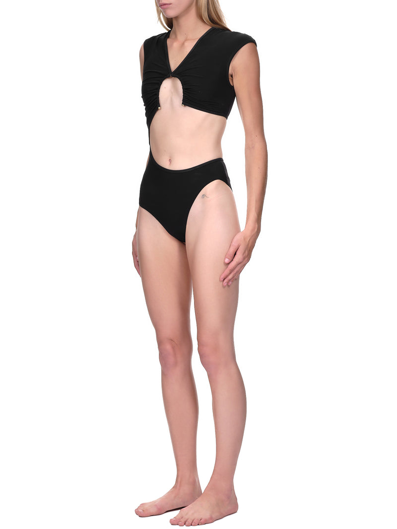 Asymmetric Swimsuit (PF22SWIM24-BLACK)