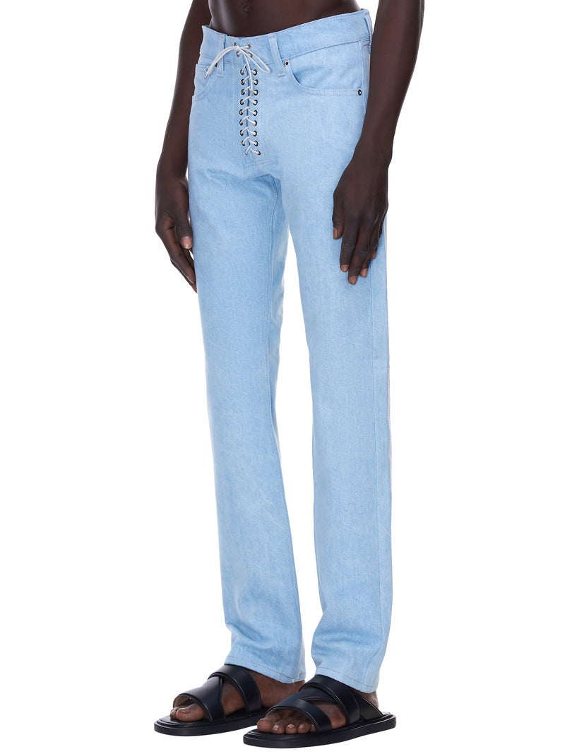 Ludovic de Saint Serin Lace Up Jeans | H. Lorenzo - side