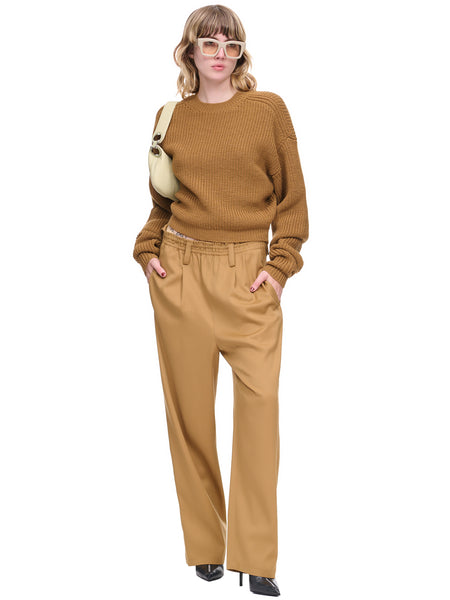 パンツ Crispy Balloon Pants - Ivory Pleated Balloon Pants, Ivory