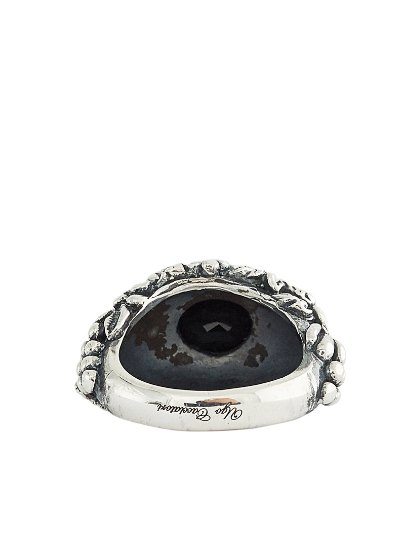 Gem & Foliage Solitary Ring (RN092-AGN-ONYX)