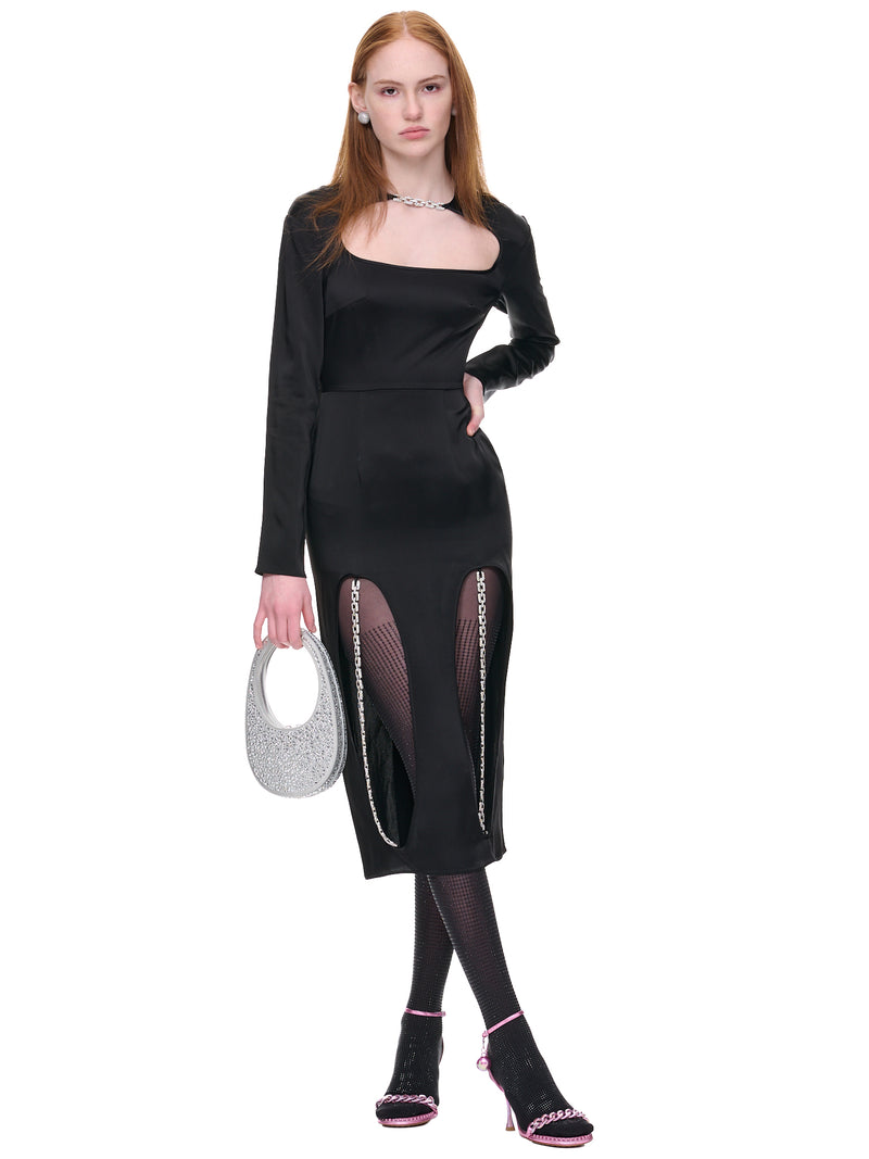 Suspense Cut-Out Chain Dress (RS23-DR3984-BLACK)