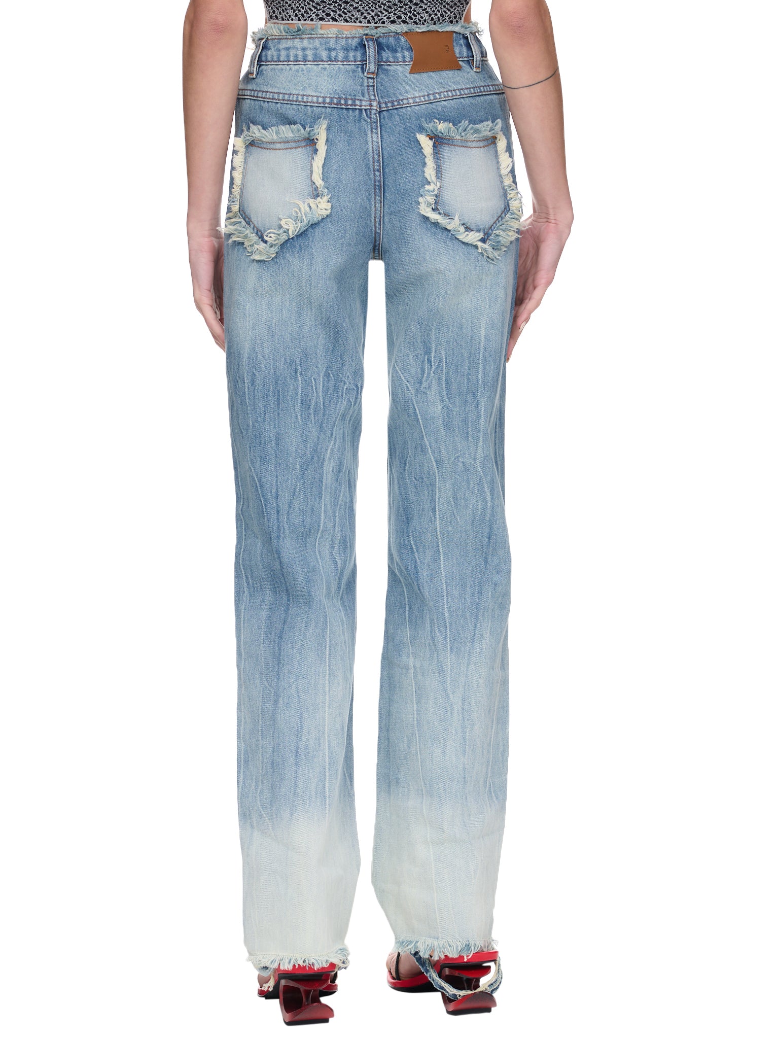 Cut-Out Jeans (RSS23WV10B-BLUE-DENIM)