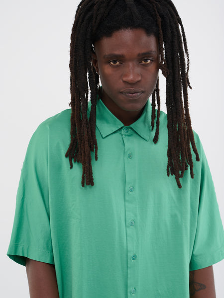 ●Casey. J Silk Shirt (S20019-GREEN)