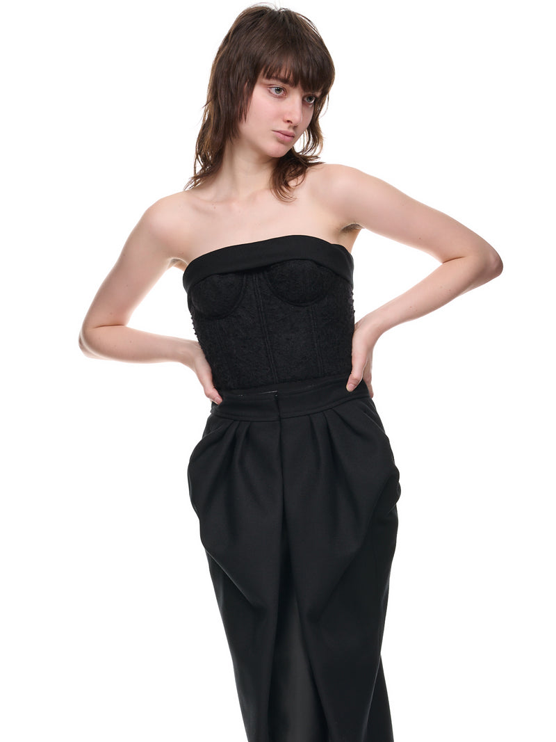 Herringbone Woven Dress (S51CU0323-S53221-BLACK)