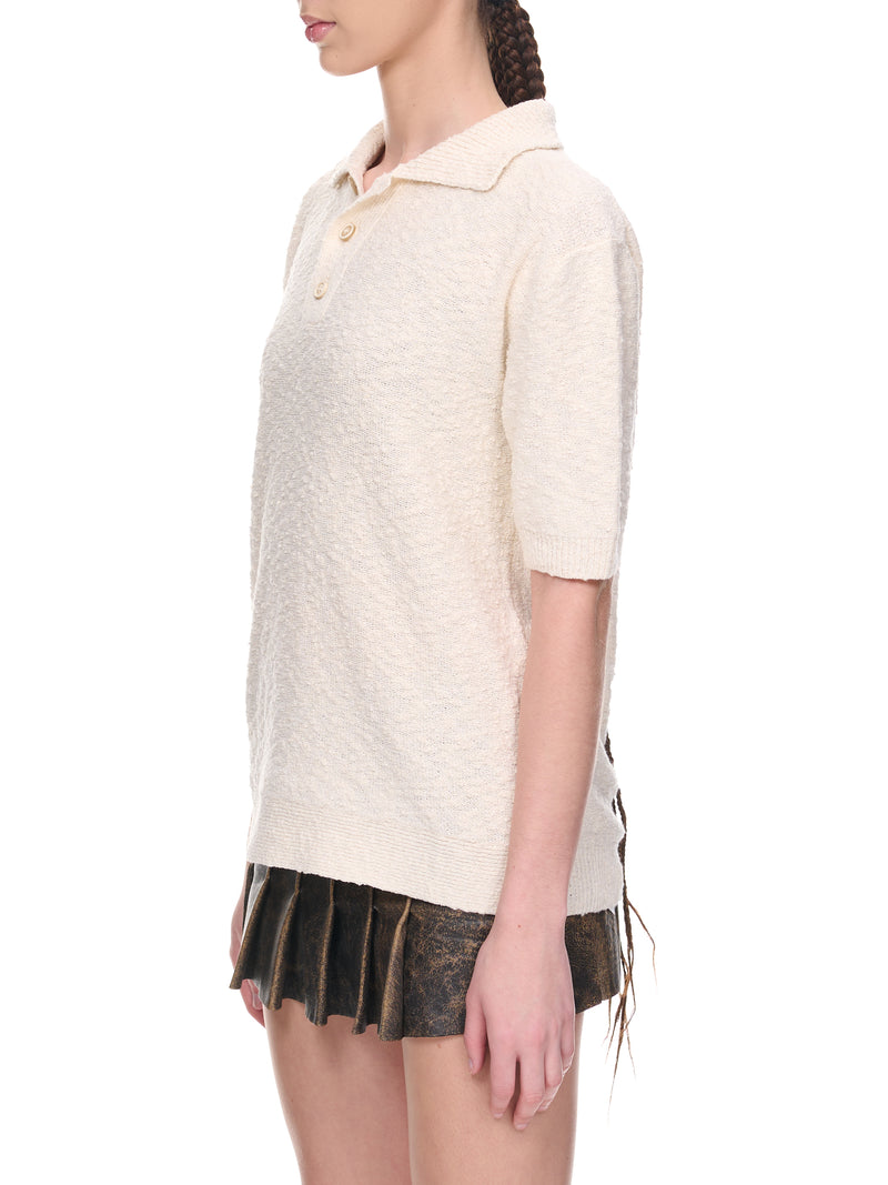 Knit Polo Shirt (S51GL0043-S18197-OFF-WHITE)