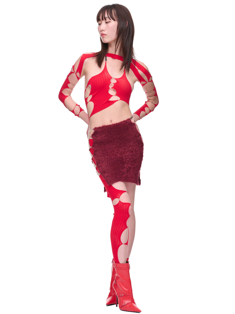 Cut-Out Bodysuit Top (SF02R-RUBY)